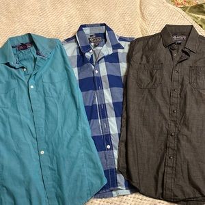 💙Lot of 3💙long sleeve American Rag button up mens size small